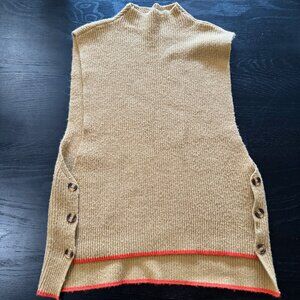 THML Sleeveless Sweater Top Tan XS